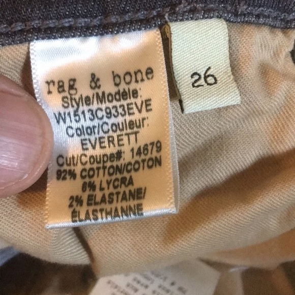 Rag and Bone Woman’s 9inch Skinny Jeans Size 26” - Picture 7 of 12